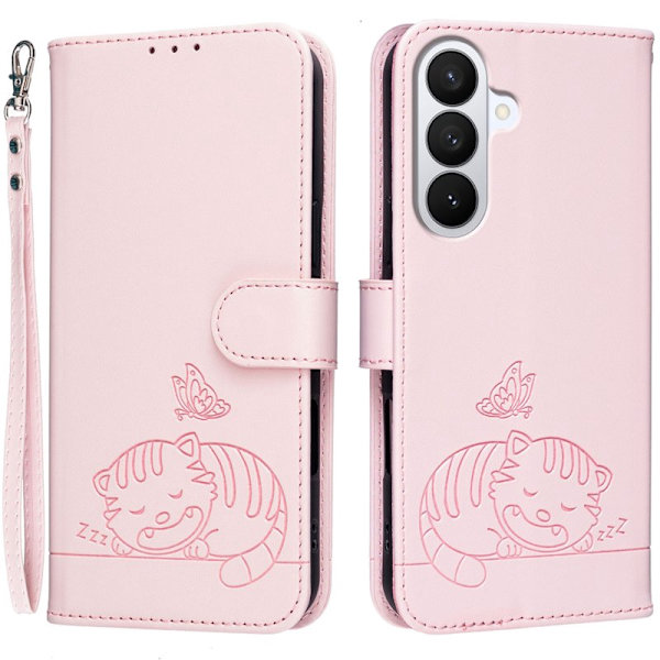 Plånboksfodral för Samsung Galaxy S26 Plus RFID Blocking - Rosa
