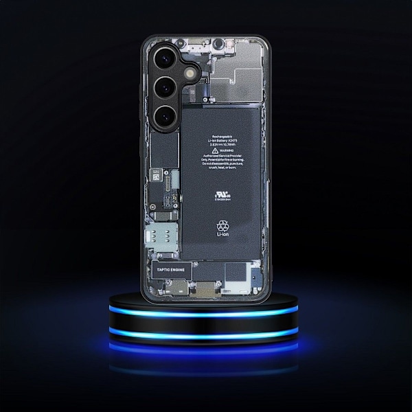 Galaxy A34 5G Mobilskal Tech Pattern 2 Svart