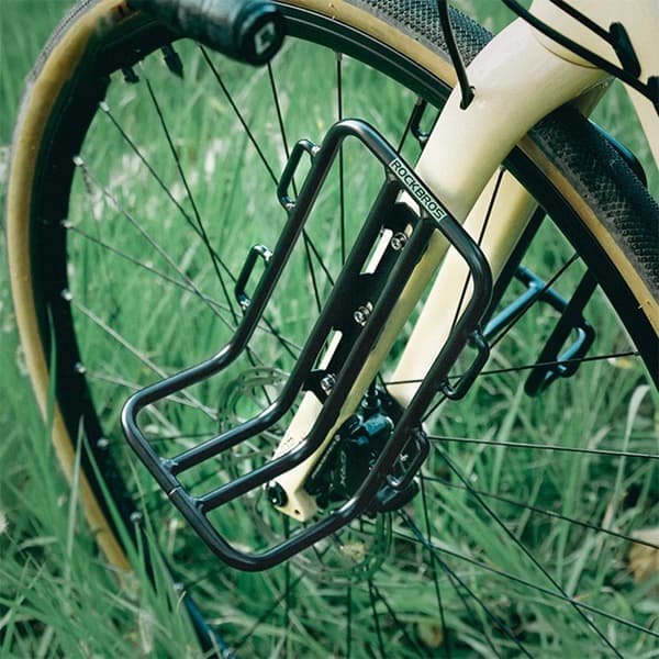 Rockbros forreste cykelhylde til cykelgaffel - Sort Svart