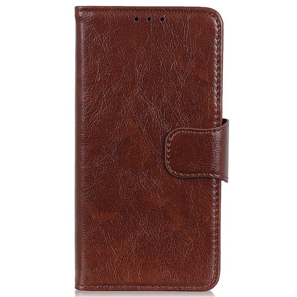 Nappa Samsung Galaxy S26 Edge Plånboksfodral Äkta Läder - Brun