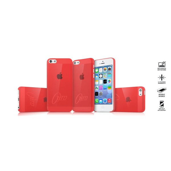 ITSkins Zero 3 Cover til Apple iPhone 5C (rød) + skærmbeskytter Red
