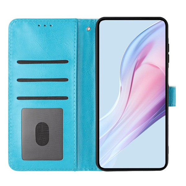 Oppo Find X9 Pro 5G Plånboksfodral Konstläder Polka Dot - Blå