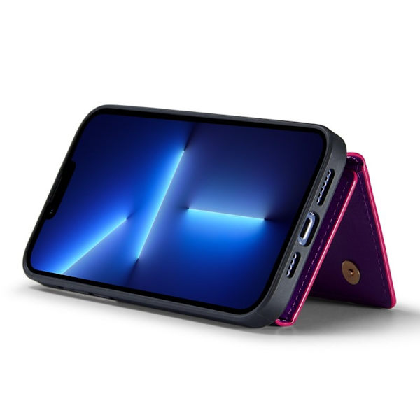 DG.MING M3 Series Konstläder Plånboksfodral för iPhone 13 Pro Max - Lila