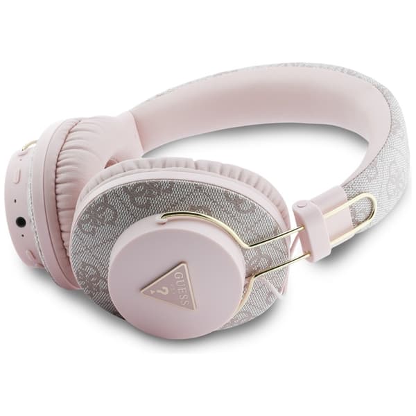 Guess Over-Ear Hörlurar Triangle Logo Bluetooth ENC - Rosa Rosa