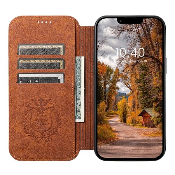 SUTENI iPhone 14 Plus Plånboksfodral Magsafe - Khaki