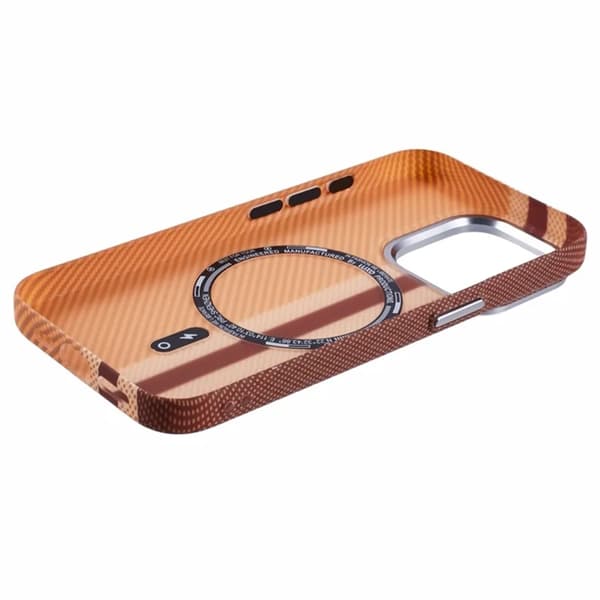Mobilskal till iPhone 14 Pro Magsafe Aramid Fiber - Gul Gul
