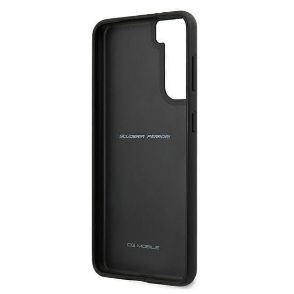 Ferrari Cover Galaxy S21 Plus Off Track Læder Nylon Stribe - Rød Red