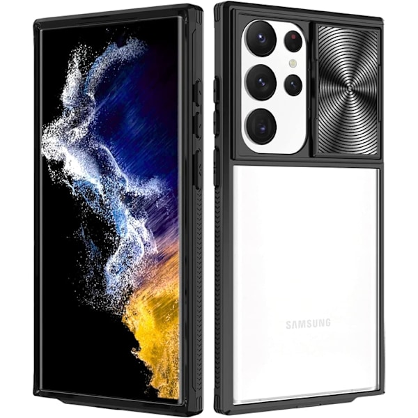 Telefontaske til Galaxy S22 Ultra Camera Slider - Sort Black