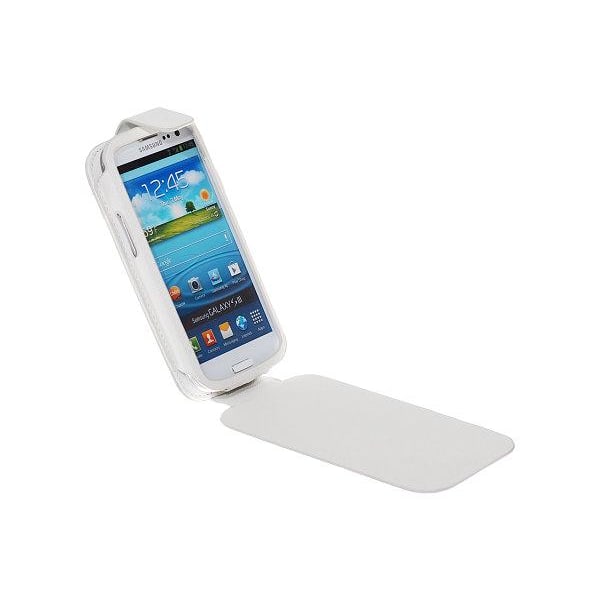 Luxury flip mobilväska till Samsung Galaxy S3 i9300 (Vit) Vit