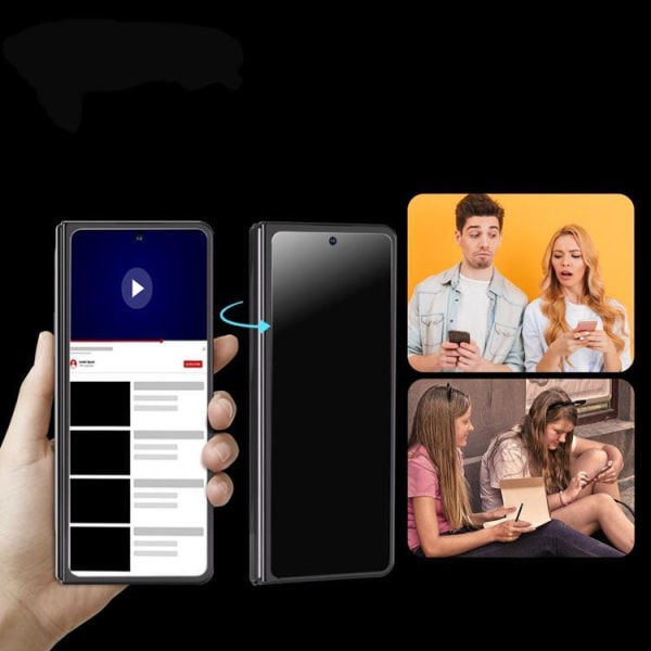 Whitestone Galaxy Z Fold 5 Härdat Glas Skärmskydd Privacy