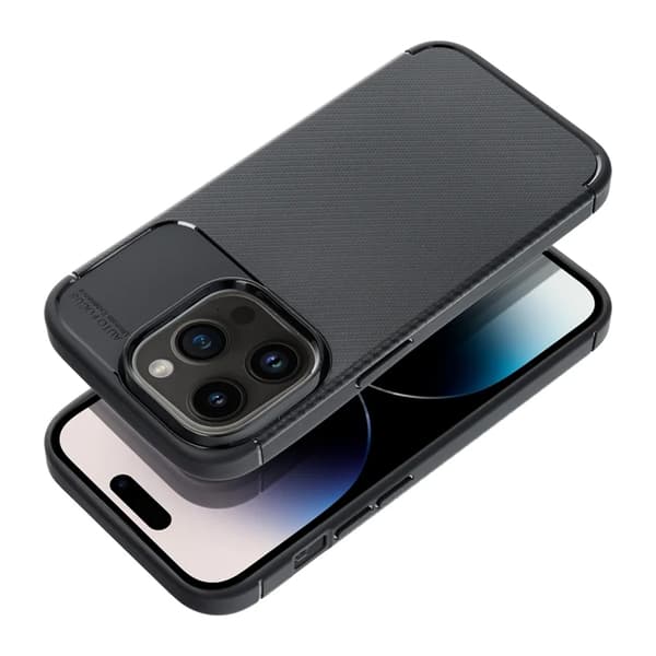 Telefontaske til iPhone 17 Carbon Premium - Sort Svart
