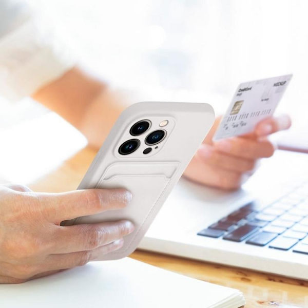 Telefontaske til iPhone 16 Plus kortholder - hvid Vit