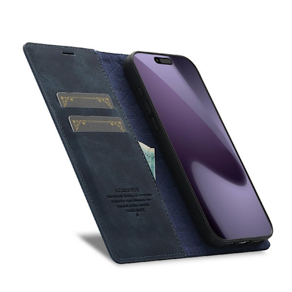 LC.IMEEKE iPhone 17 Pro Plånboksfodral Konstläder- Blå