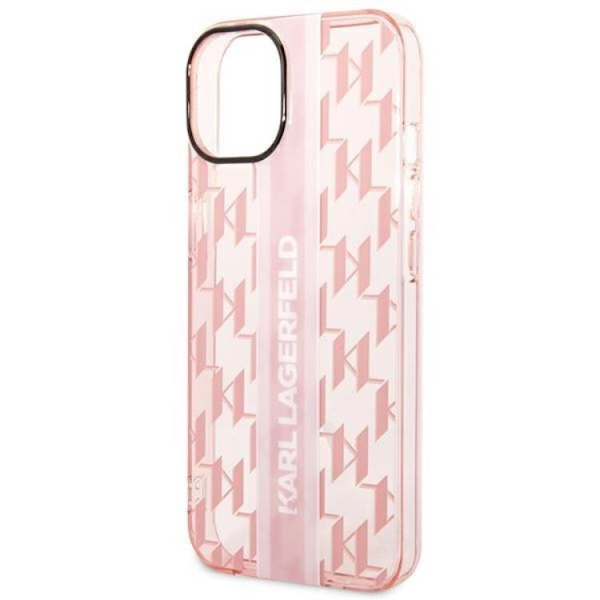 Karl Lagerfeld iPhone 14 Plus Skal Mono Vertical Stripe - Rosa