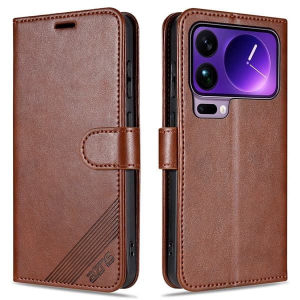 AZNS Xiaomi 17 Pro Plånboksfodral Anti-Scratch Konstläder - Brun