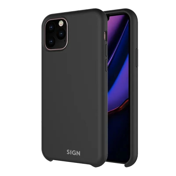 SiGN iPhone 11 Pro Skal Liquid Silicone - Svart