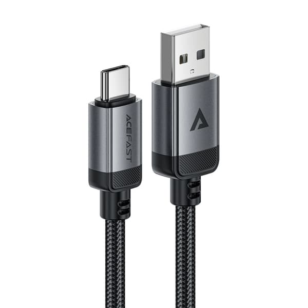 Acefast USB-A - USB-C 3A Kabel 1.2m 480Mb/s - Svart Svart