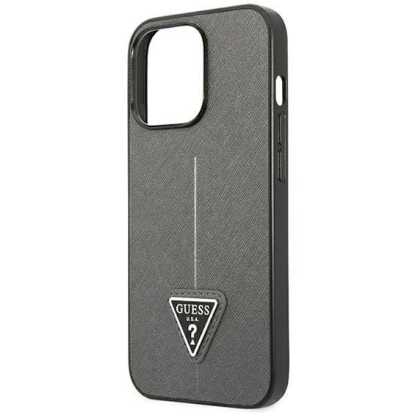 GUESS iPhone 14 Pro Max Skal Saffiano Triangle Logo - Silver Silver