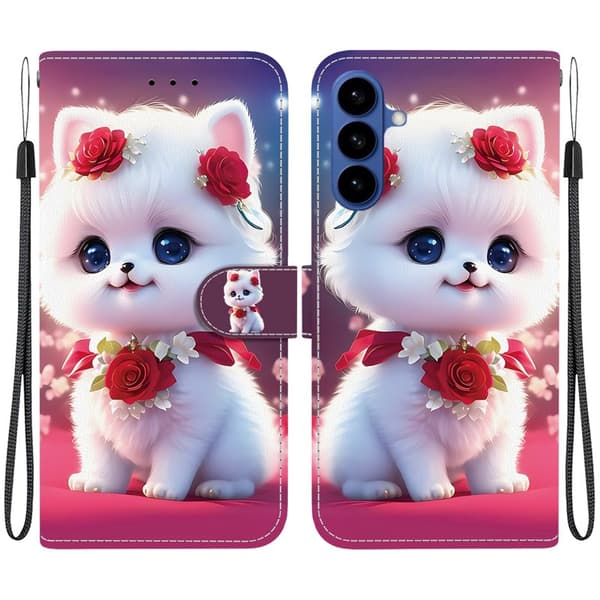 Plånboksfodral för Samsung Galaxy S26 Plus Konstläder Ställ - Rosa Katt