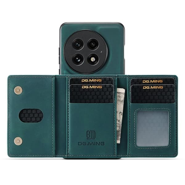 DG.MING M2 Series Mobilskal till OnePlus 13 PU PC TPU Grön