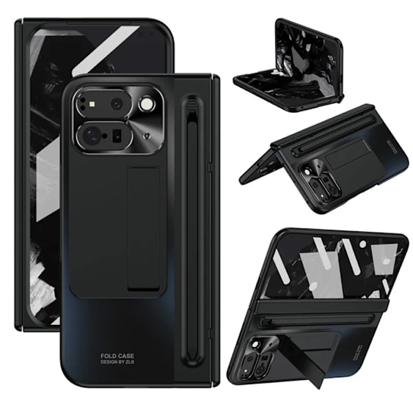 Mobilskal till Google Pixel 10 Pro Fold Kickstand Hinge PC Svart