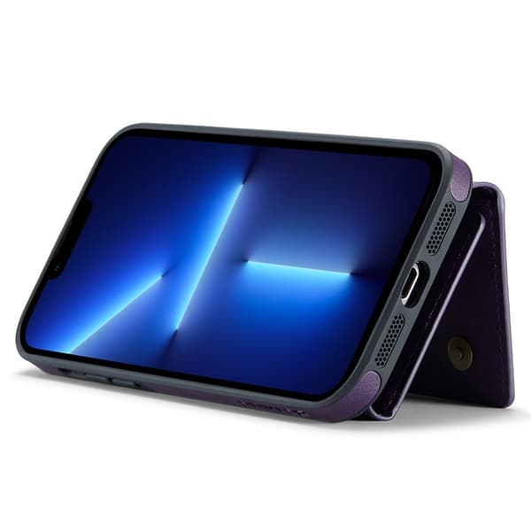 DG.MING M5 Series Mobilskal till iPhone 13 Pro Magnetiskt Plånboksfodral Lila