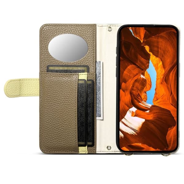 ESEBLE E11 för Samsung Galaxy A35 5G Plånboksfodral Konstläder - Brun