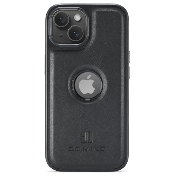 DG.MING Mobilskal till iPhone 14 Scratch-Proof Läder Svart