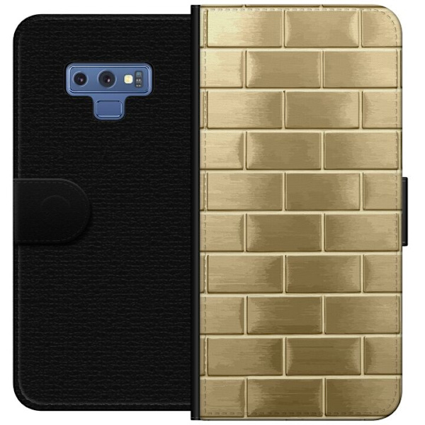 Plånboksfodral till Samsung Galaxy Note9 med Gyllene Murstenar