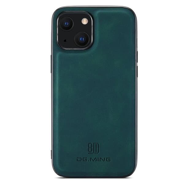 DG.MING Mobilskal till iPhone 13 Bakskydd PU Läder+PC+TPU Grön