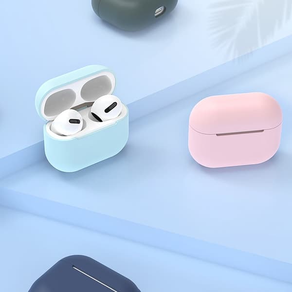 Blød silikone etui til AirPods 2/AirPods 1 - Blå Blå