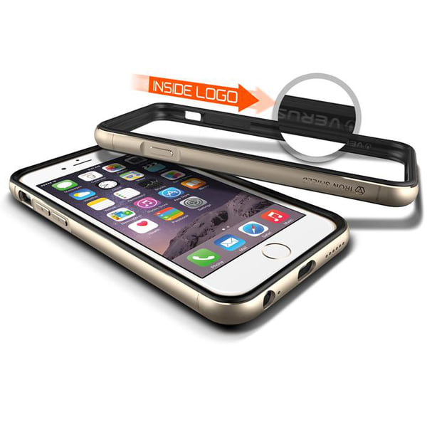 Verus Iron Bumper Skal till Apple iPhone 6(S) Plus (Svart - Gold