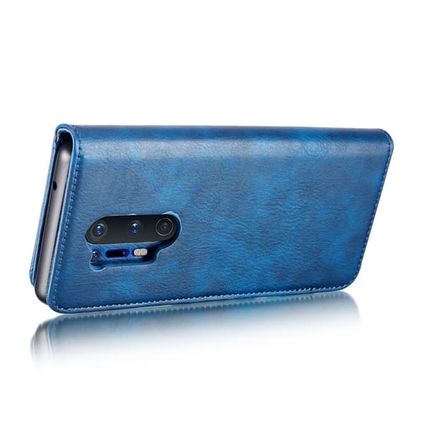 DG.MING OnePlus 8 Pro Plånboksfodral 2-i-1 Äkta läder Blå
