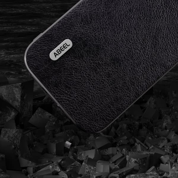 ABEEL Mobilskal till iPhone 14 Pro Max Drop-Skydd Litchi Textur Svart