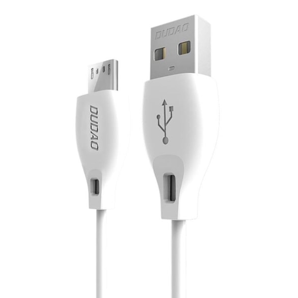 Dudao USB Till Micro USB Kabel 2m - Vit Vit