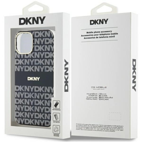 DKNY iPhone 15/14 Plus Mobilskal Magsafe IML Mono & Stripe - Svart Svart
