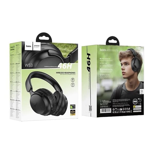 Hoco Over-Ear Hörlurar Trådlösa Bluetooth Classic W53 - Svart Black