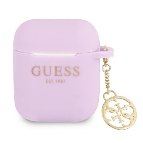 Guess Silicone Charm Collection Shell Airpods - violetti