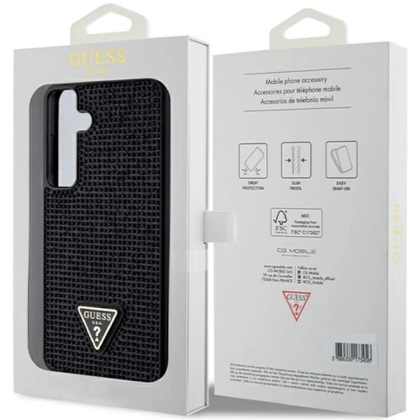 Guess Galaxy S24 Mobilskal Rhinestone Triangle - Svart Svart