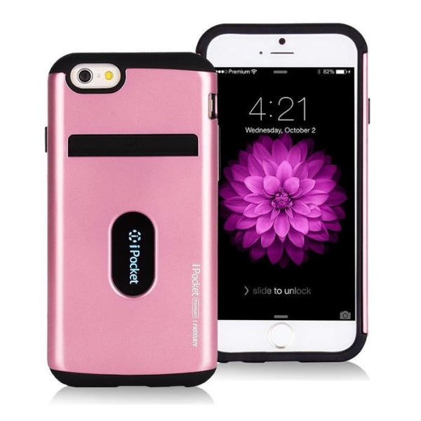Mercury iPocket Premium cover med slot til Apple iPhone 6 (S Pink