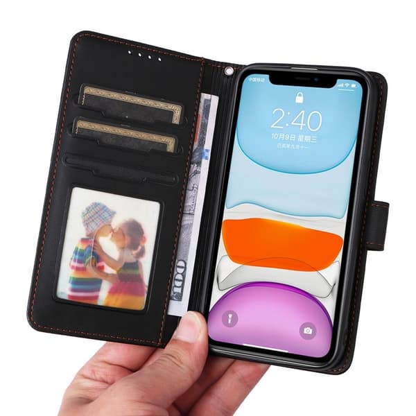 BETOPNICE iPhone 11 Plånboksfodral Magnetiskt Detachable Konstläder - Svart