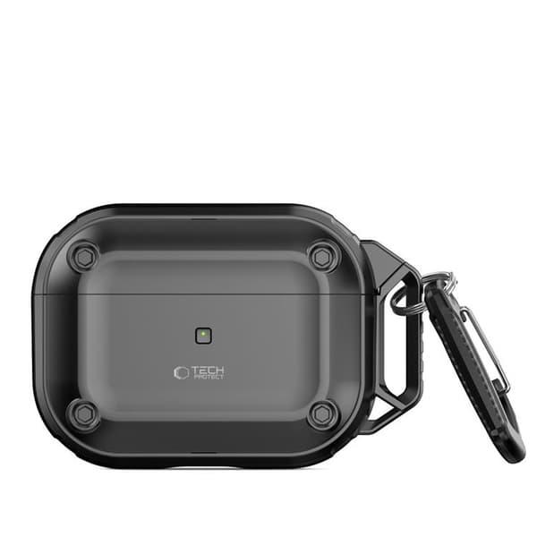 Tech-Protect Apple Airpods Pro 1/2 Etui Grov Krog - Sort Svart
