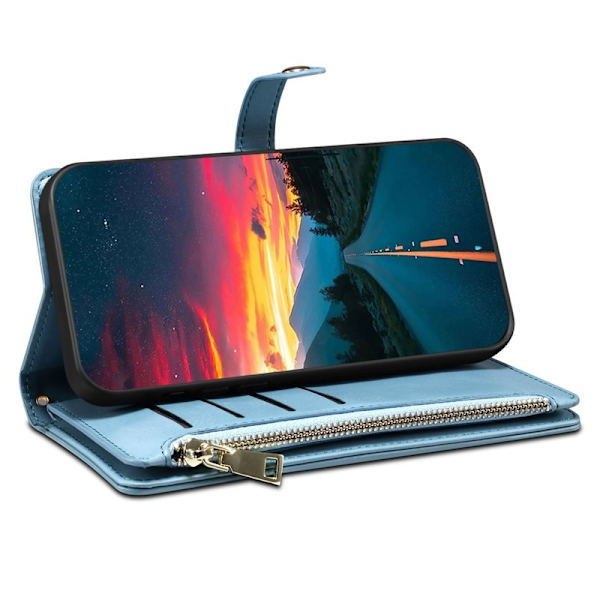 ESEBLE Galaxy Series iPhone 16 Pro Max Plånboksfodral Konstläder - Blå