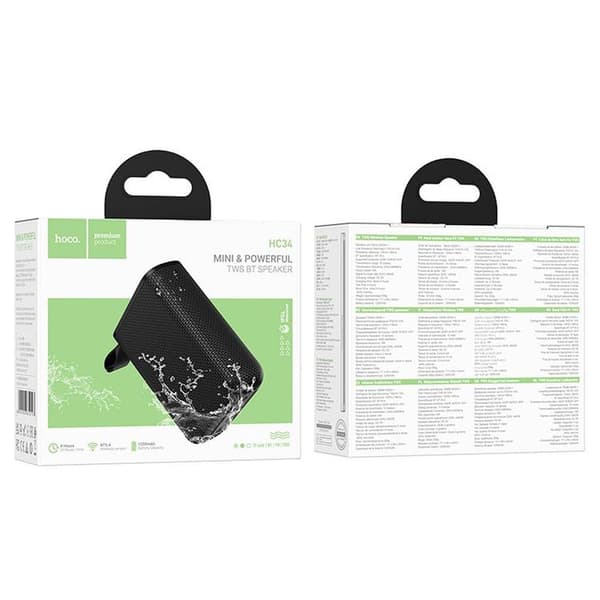 Hoco Högtalare Bluetooth 5W 1200 mAh HC34 - Svart Svart