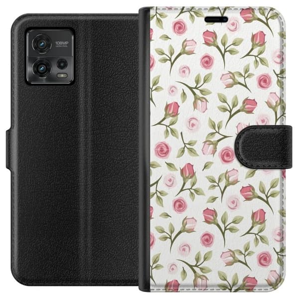 Pung Taske til Motorola Moto G72 med Blomster