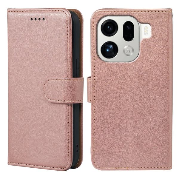Oppo Find X9 Pro 5G Fodral RFID Skydd Läder - Roséguld