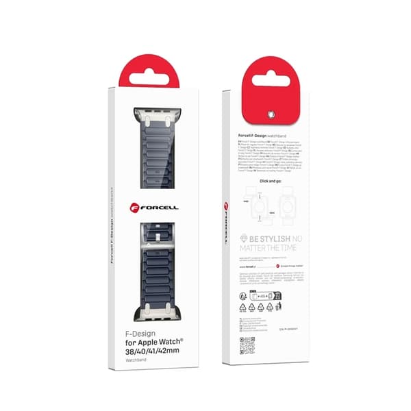 Forcell Apple Watch (38/40/41) Armband Silikon - Blå Blå