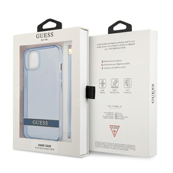 Guess iPhone 13 mini Skal Translucent Stap - Sininen Blå