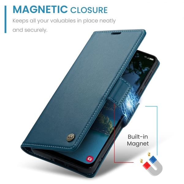 CASEME Plånboksfodral Konstläder för Samsung Galaxy A56 5G - Blå