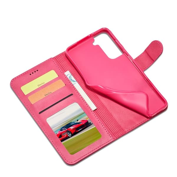 LC.IMEEKE Samsung Galaxy S21 Plånboksfodral Konstläder - Rosa